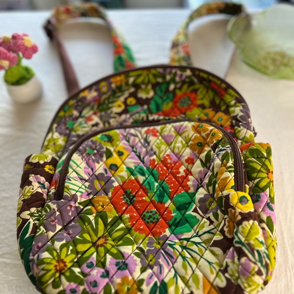 Floral Quilted Backpack